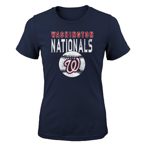 MLB Washington Nationals Girls' Crew Neck T-Shirt - XS