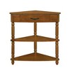 Whisen Classic Vintage Design End Corner Table with Storage Drawer and 2 Shelves - image 3 of 4