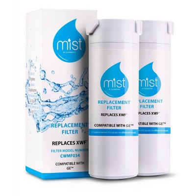Mist GE XWF Compatible with GE XWF, WR17X30702, GBE21, GDE21, GDE25 Refrigerator Water Filter (2pk)
