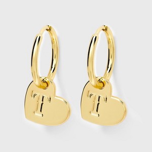 Bijoux Sport by Luv Aj MLB Gold Logo Heart Hoop Earrings - 1 of 3