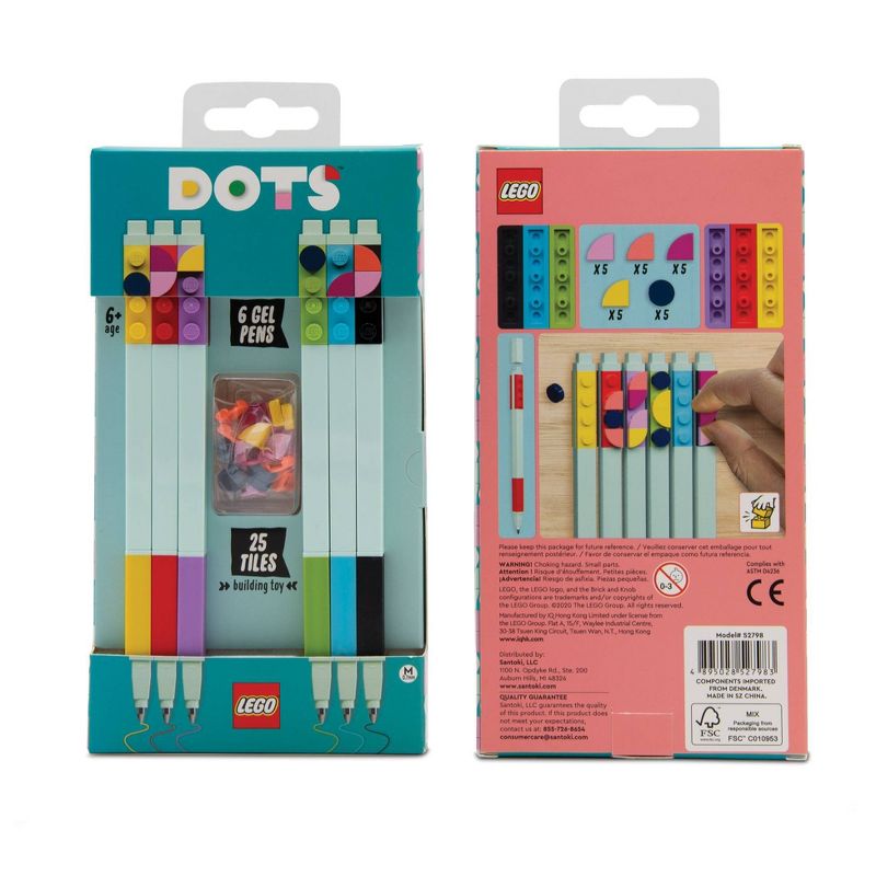 6pk LEGO Dots Gel Pens 0.7mm, 1 of 10