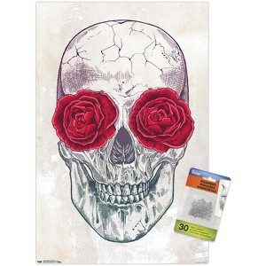 Trends International Rachel Caldwell - Skull Roses Unframed Wall Poster Prints - 1 of 4