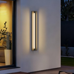 LamQee Black Modern Outdoor Wall Light 3-Side Light Source Exterior Lighting Fixtures, Integrated LED Outdoor Sconces Wall Lighting - 1 of 4