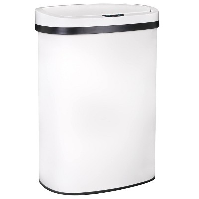 FDW Kitchen Trash Can with Lid, 13 Gallon Automatic Garbage Can for Bathroom Bedroom Home Office 50 Liter Touch Free Stainless Steel Waste Bin