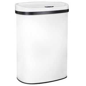 FDW Kitchen Trash Can with Lid, 13 Gallon Automatic Garbage Can for Bathroom Bedroom Home Office 50 Liter Touch Free Stainless Steel Waste Bin - 1 of 4