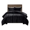 Sapphtopaz 3-Peice Faux Fur Comforter Set, All-Over Pleated Fur Bedding Set with Matching Shams, Hypoallergenic Polyester, OEKO-TEX Certified - 3 of 4