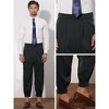 Lars Amadeus Men's Double Pleated Zipper Leg Tapered Formal Dress Pants - 4 of 4