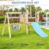 Swing Set for Backyarden Toddler Outdoor Playset with Baby Swing Seat, Kids Slide, Fort, Playground Equipment with Captain's Wheel - 4 of 4