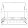 NicBex Full Size Wooden Platform Bed, House Shaped Bed Frame with Guardrails for Boy and Girl, Easy Assembly - 4 of 4
