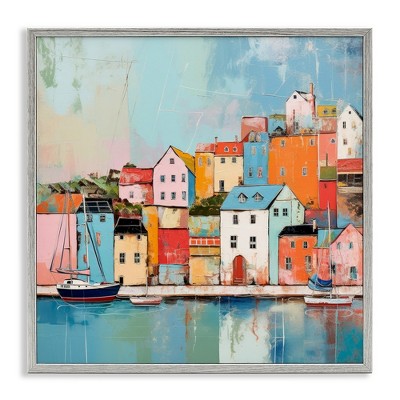 Stupell Industries Seaside Neighborhood Painting, 12" x 12"