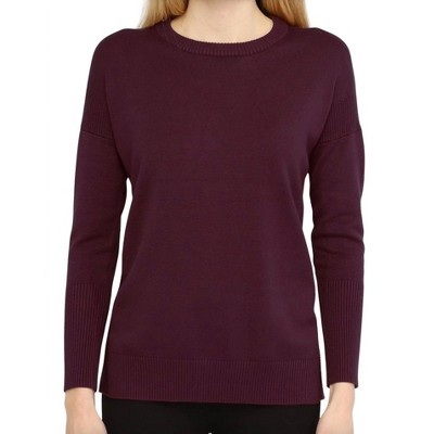 Women's CREW NECK PULLOVER TOP W/ SIDE SLITS - Metric Knits