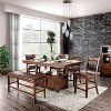 Soho Upholstered Counter Height Bench Light Walnut - HOMES: Inside + Out: Faux Leather, Nailhead, Padded Seat - 3 of 3