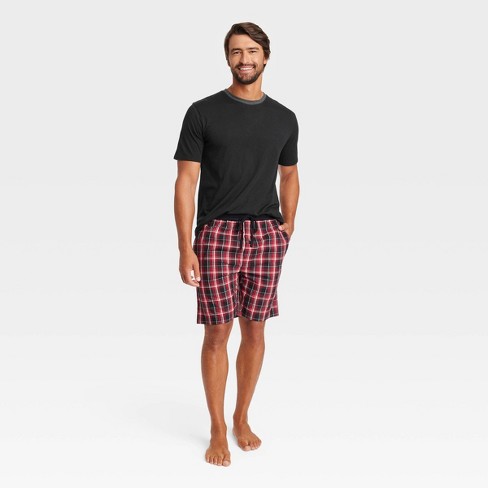 Hanes Premium Men's Shorts And T-shirt Pajama Set 2pc - Black/red Xxl :  Target