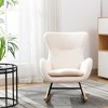 Upholstered Rocking Accent Chair With High Backrest And Armrests-ModernLuxe - 2 of 4