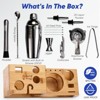 Touch of Mixology Premium 14 Piece Stainless Steel Bartender Kit with Bamboo Stand - 2 of 4