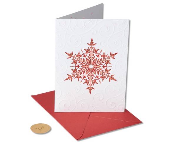 PAPYRUS 10ct Emboss Snowflake Sonata Holiday Boxed Cards