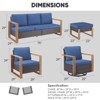 Buenhomino Outdoor Patio Furniture Set-7 Pieces All-Weather Wicker Outdoor Furniture with Swivel Patio Chairs Patio Conversation Sets for Porch Deck - 3 of 4