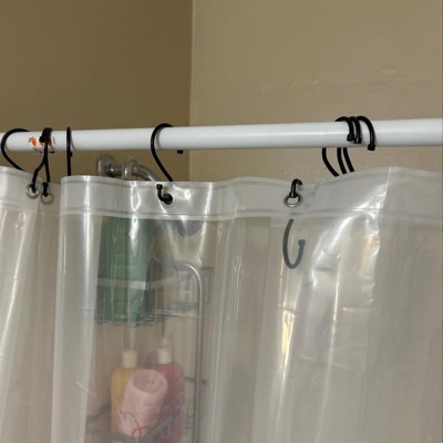 S Hook Without Roller Ball Shower Curtain Rings Matte Black - Threshold ...
