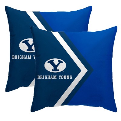 NCAA BYU Cougars Side Arrow Poly Span Throw Pillow - 2pk