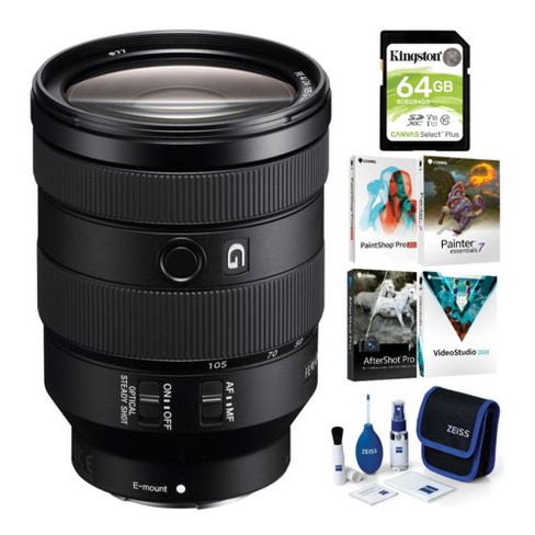 Sony FE 24-105mm f/4 G OSS Full-Frame E-Mount Lens with Accessory Bundle