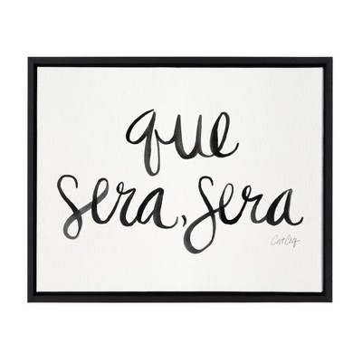 18" x 24" Sylvie Que Sera Sera Framed Canvas by Cat Coquillette Black - Kate and Laurel