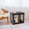 Dog Crate Furniture for Small Dogs,Indoor Decorative Dog Kennel with Lockable Doors,End Table Style Pet Cage with Double Entry – LAOTIES - 2 of 4