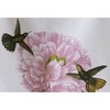 tag Hummingbird Pink Flower Dishtowel Set Cotton Kitchen Towels Summer Decor Machine Wash - 2 of 2