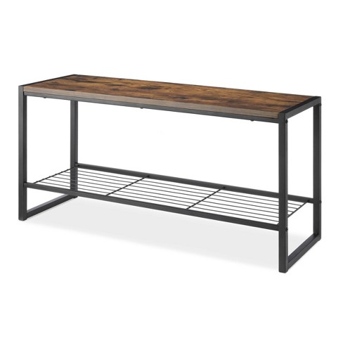 Industrial Storage Entryway Bench