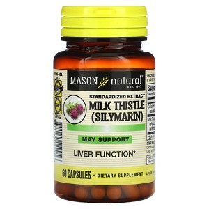 Mason Natural Milk Thistle (Silymarin), Standardized Extract, 60 Capsules - 1 of 2