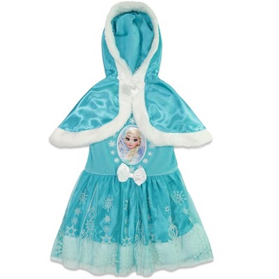 Disney Frozen Elsa Toddler Girls Caped Costume Short Sleeve Dress 