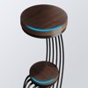 SEVOBAL End Tables Round Side Table Two Tier Storage with Metal Arc Frame for Living Room or Bedroom , Rustic Brown, 21.65"*31.5"*10.04" - 3 of 4