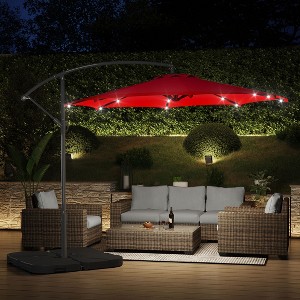 WestinTrends 10 Ft Outdoor Patio Solar LED Cantilever Umbrella - 1 of 3