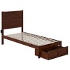 AFI Furnishings NoHo Platform Bed TXL with Foot Drawer AW - 3 of 4