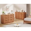 Modern 6 Drawer Dresser for Bedroom, 47 In Wood Chest of Drawers, Compact Nursery Dresser Storage Cabinet for Closet Living Room Apartment - 3 of 4
