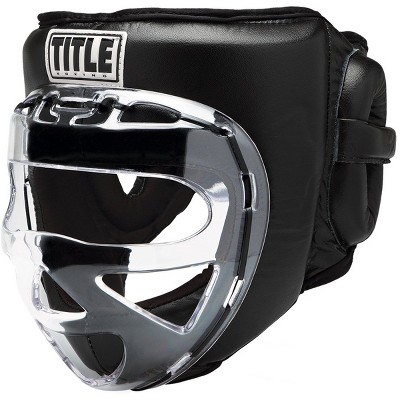 Black/White/Red Title Boxing Command Lightweight Full-Face Training Headgear 