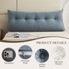 Bekrvio Corduroy Bed Wedge Pillow, Headboard Bolster Back Rest Cushion Pillow f Sofa Bed - 4 of 4