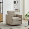 Modern Swivel Accent Chair with Soft Backrest, Upholstered Swivel Recliners Couch, Chenille Armchair for Living Room or Bedroom-Maison Boucle - 3 of 4