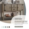 48" Solid Wood Sideboard Console Table with 2 Drawers & Cabinets, Retro Dining Buffet Server with Bottom Shelf for Living Room & Kitchen - 2 of 4