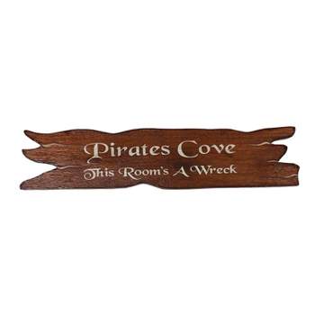 Beachcombers Pirates Cove Wall Plaque Wall Hanging Decor Decoration Hanging Sign Home Decor With Sayings 19.6 x 0.5 x 4.3 Inches.