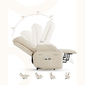 COZONY Power Lift Recliner Chair with Heat & Massage, PU Leather Electric Lift Chair for Elderly, Adjustable Back & Legs - 1 of 4