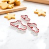 Unique Bargains Cookie Cutters 3 Pcs Christmas Truck Cookie Mould Set Dishwasher Safe Stainless Steel Plastic-coated Red Silver Tone 1 Set - 2 of 4