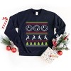 S.W.Smiley Ugly Christmas Sweater Pixels - Women's Graphic Sweatshirt - 2 of 4