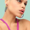 SOHI Women's Gold Metallic Ombre Hoop Earrings - 3 of 3
