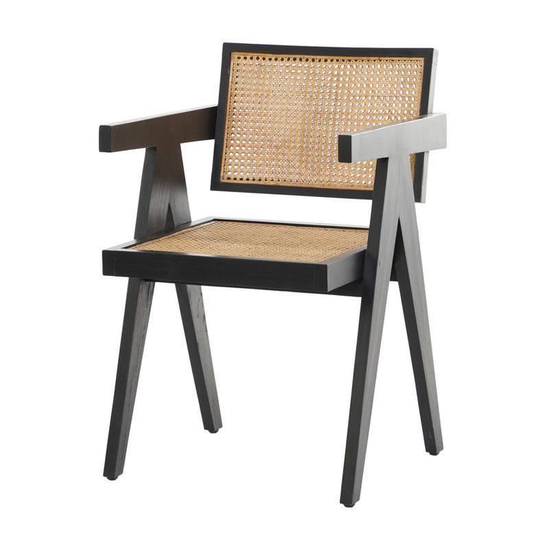 30" x 20" Modern Teak Wood Accent Chair - Olivia & May, 1 of 8