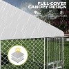 EROMMY 15x15ft Large Outdoor Dog Kennel, Waterproof Cover and Rotating Feeder, Galvanized Steel Metal with Lockable Door - 4 of 4