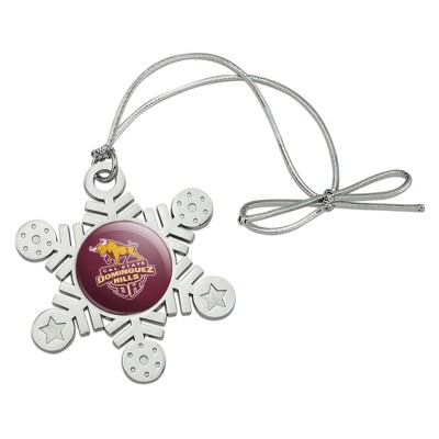 California State University Dominguez Hills Primary Logo Metal Snowflake Christmas Tree Holiday Ornament