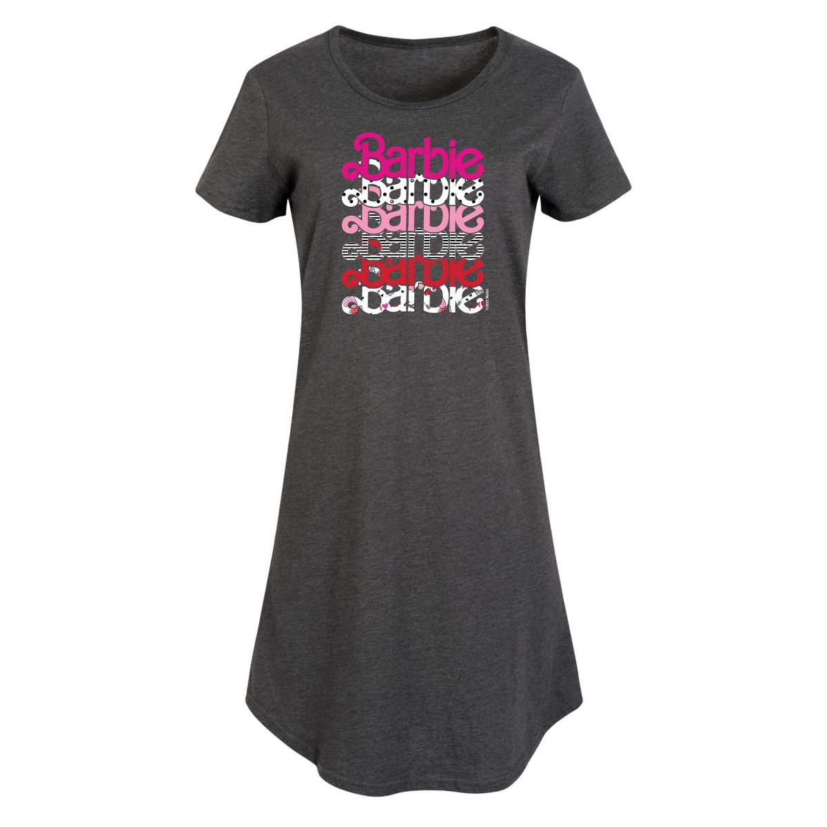 Women's - Barbie - Stacked Barbie Vday Graphic T-shirt Dress