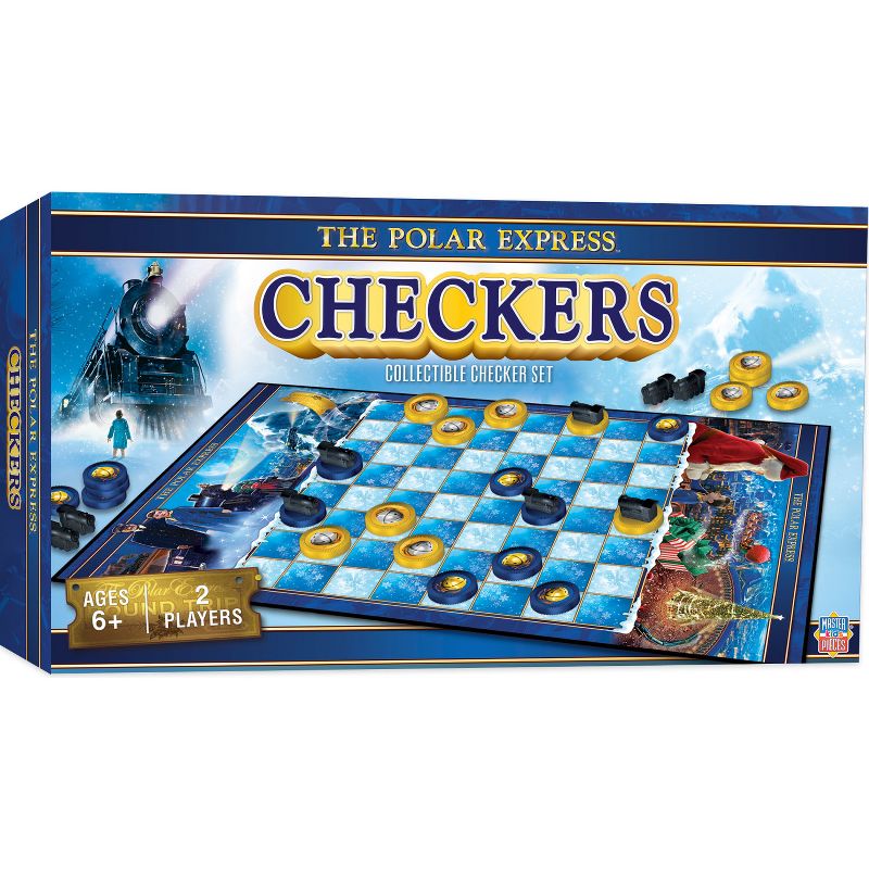MasterPieces Officially licensed Polar Express Checkers Board Game for Families and Kids ages 6 and Up, 2 of 7