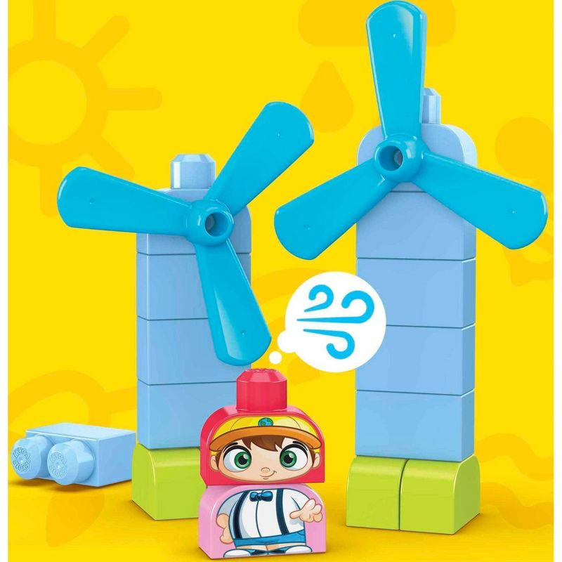 MEGA BLOKS Toy Blocks Build &#38; Learn Eco House with 4 Figures - 88pcs, 3 of 7