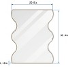 NicBex 30"x35" Bathroom Mirror,Rectangular Vanity Mirror with 2 Wavy Sides,Metal Framed,Wall Mirror for Bathroom,Living Room,Bedroom - 3 of 4